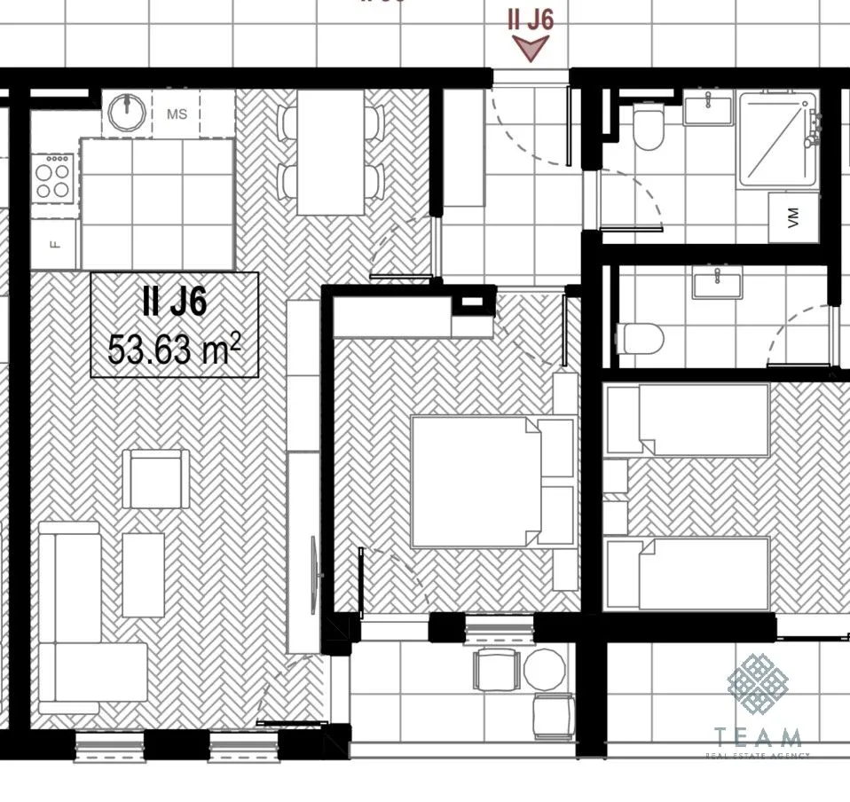 Prodaja, jednosoban stan, 54m², Zabjelo, Podgorica