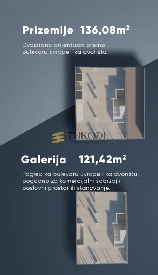 Sale, office space, 349m², Bulevar Evrope, Novi Sad Sve Podlokacije