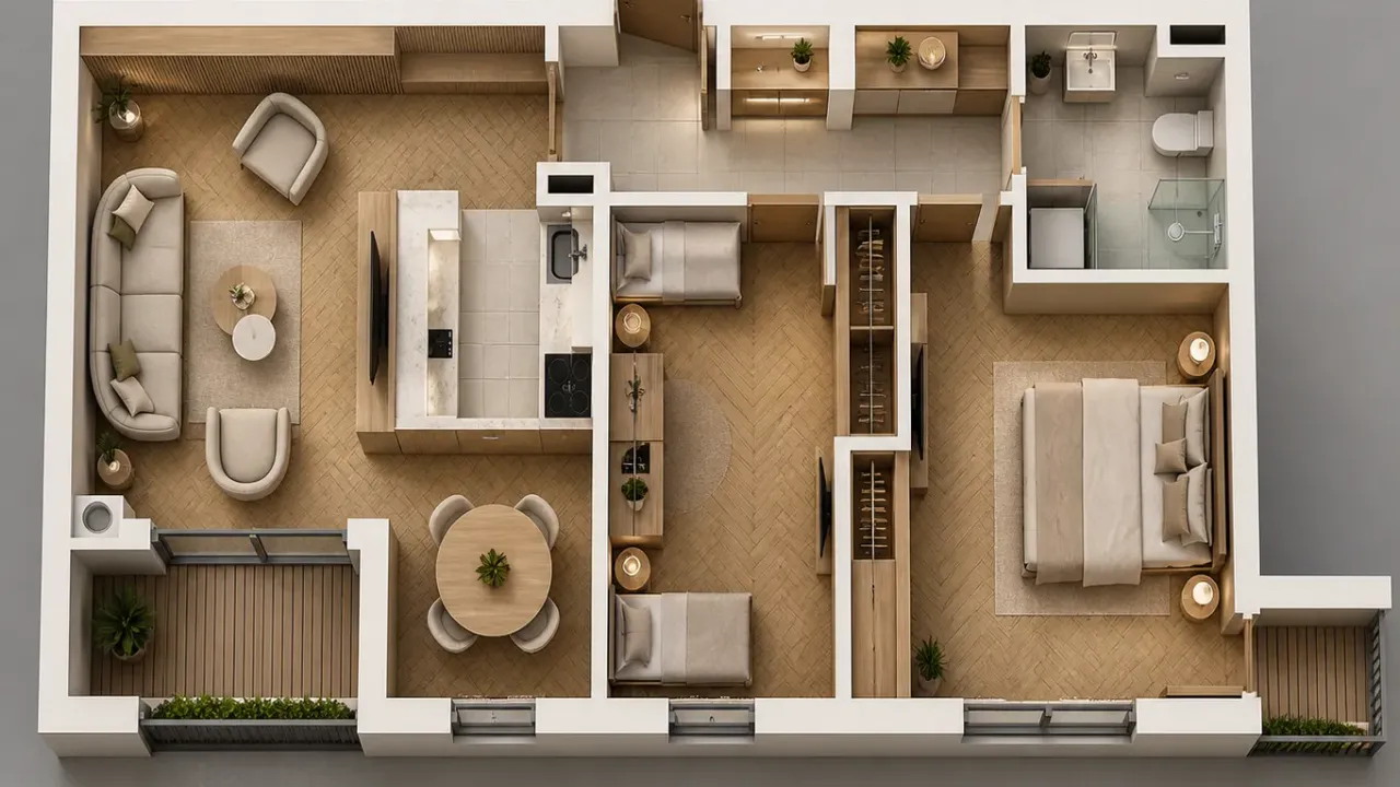Sale, two bedroom apartment, 62m², Integralovo, Nikšić