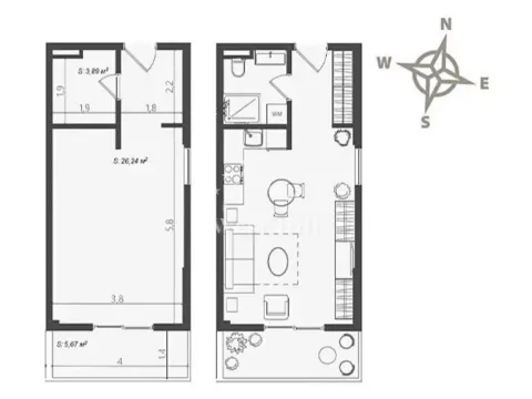 Prodaja, garsonjera, 36m², Bar, Crna Gora - image 12