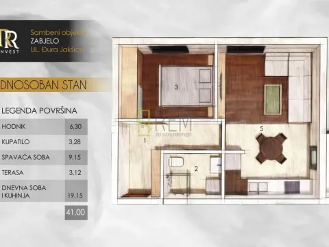 Prodaja, jednosoban stan, 35m², Zabjelo, Podgorica - image 5