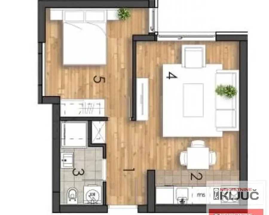 Sale, two bedroom apartment, 37m², Telep, Novi Sad Sve Podlokacije