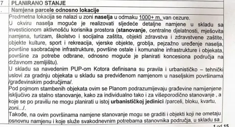 Tekstualni dokument sa urbanističko-tehničkim uslovima i namjenom parcele. - image 3