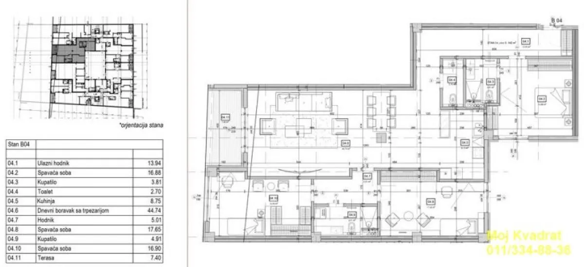 Sale, four bedroom apartment, 142m², Kalenić Pijaca, Vračar Sve Podlokacije