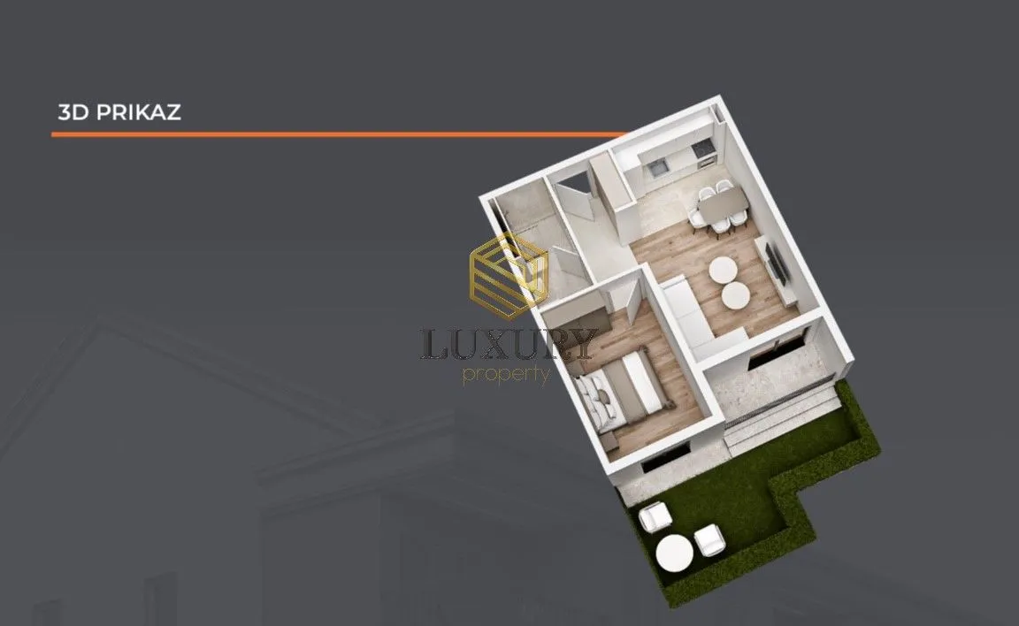 Izdavanje, jednosoban stan, 47m², Gornja Gorica, Podgorica