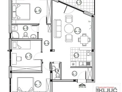 Sale, four bedroom apartment, 79m², Sremska Kamenica, Petrovaradin - image 1