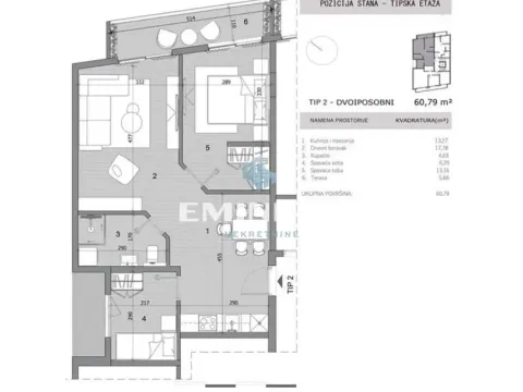 Sale, apartment, 60m², Cvetkova Pijaca, Zvezdara Sve Podlokacije - image 11