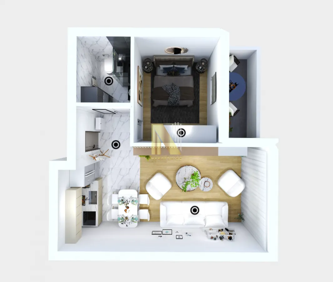 Sale, one bedroom apartment, 43m², Adice, Novi Sad Sve Podlokacije