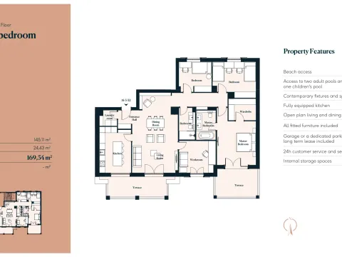 Sale, three bedroom apartment, 107m², Luštica Bay, Tivat - image 13