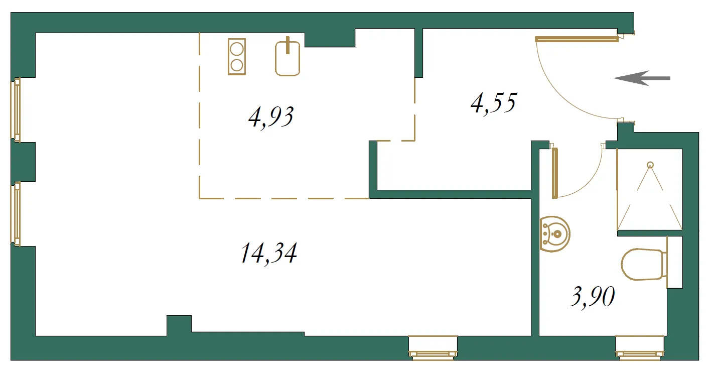 Sale, apartment, 27m², Kolašin, Crna Gora