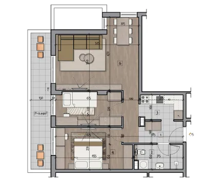 Sale, two bedroom apartment, 69m², Medijana, Niš - image 3