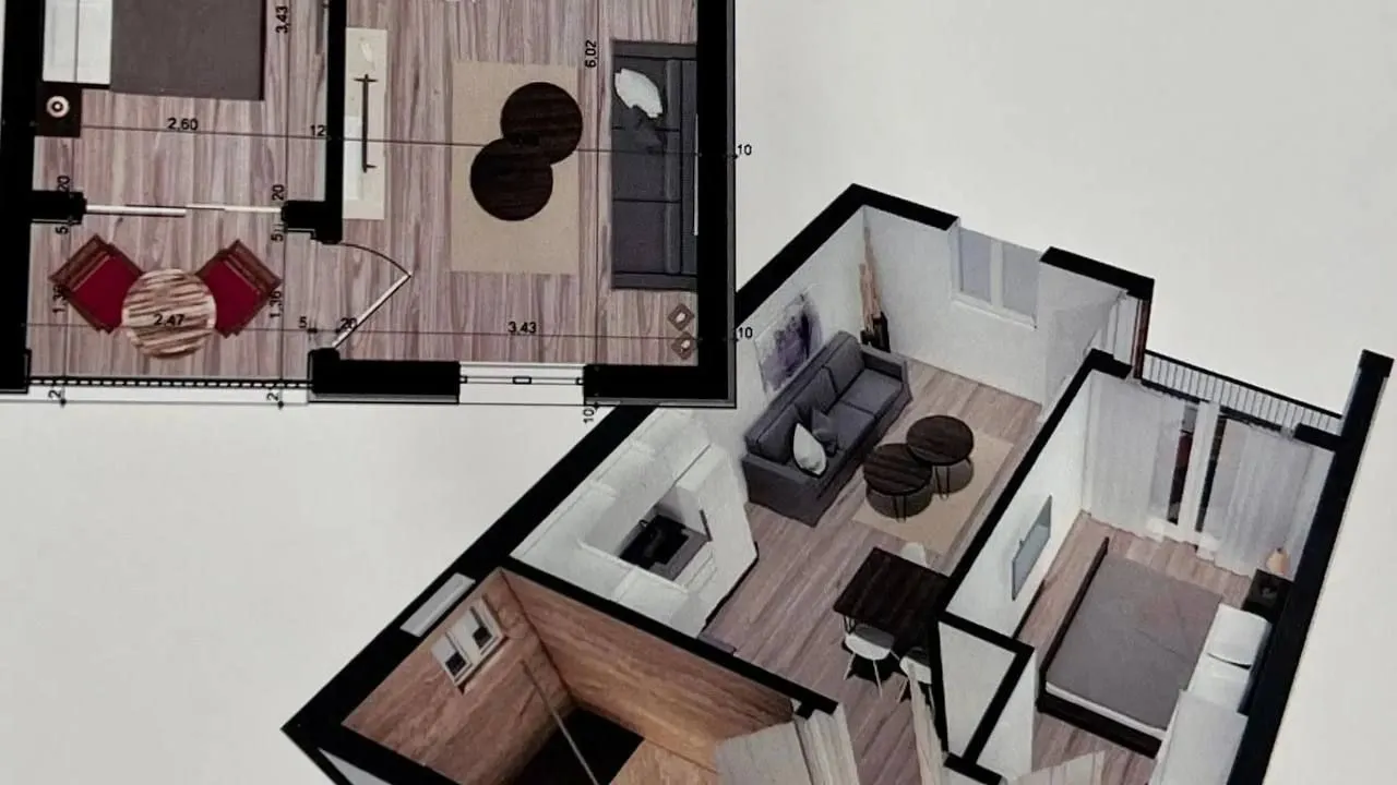 Sale, one bedroom apartment, 46m², Luka Bar, Bar