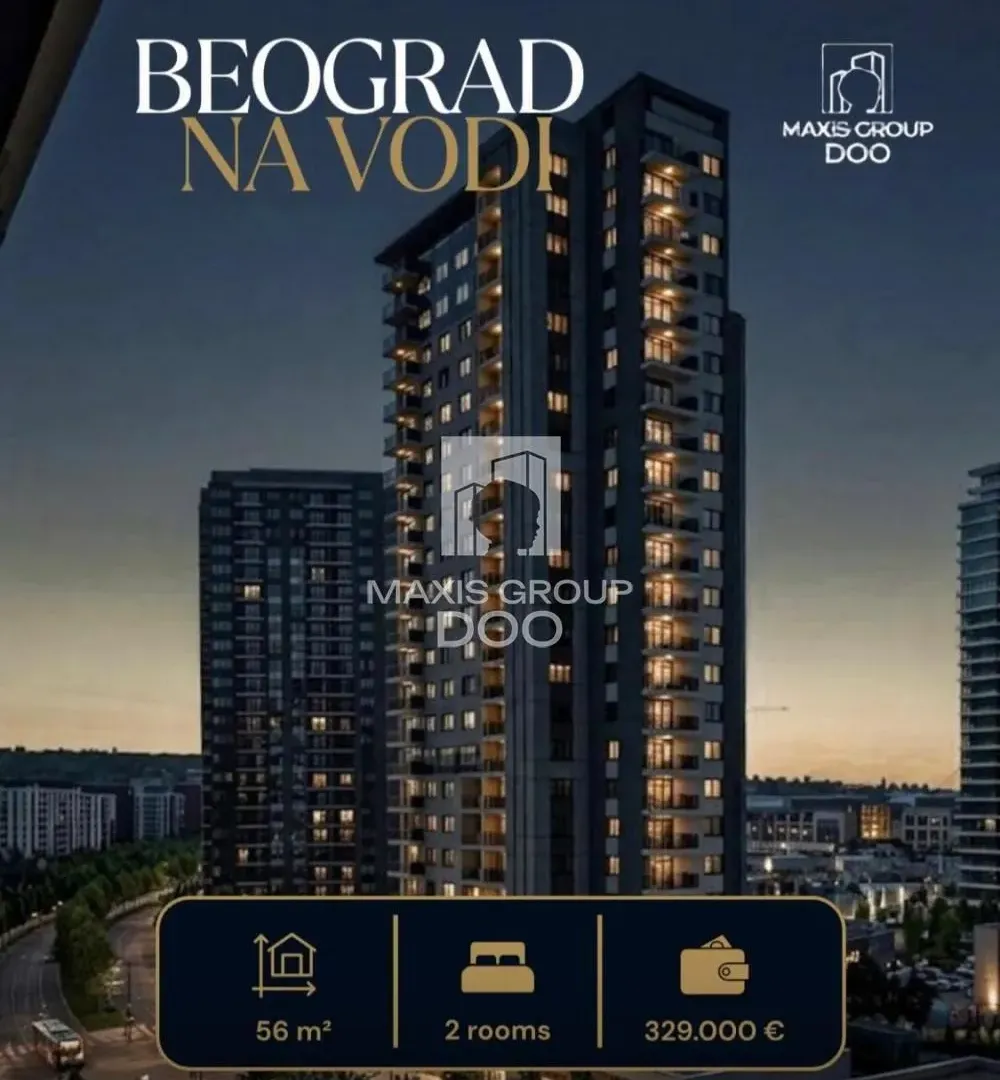 Sale, two bedroom apartment, 55m², Savski Venac, Beograd