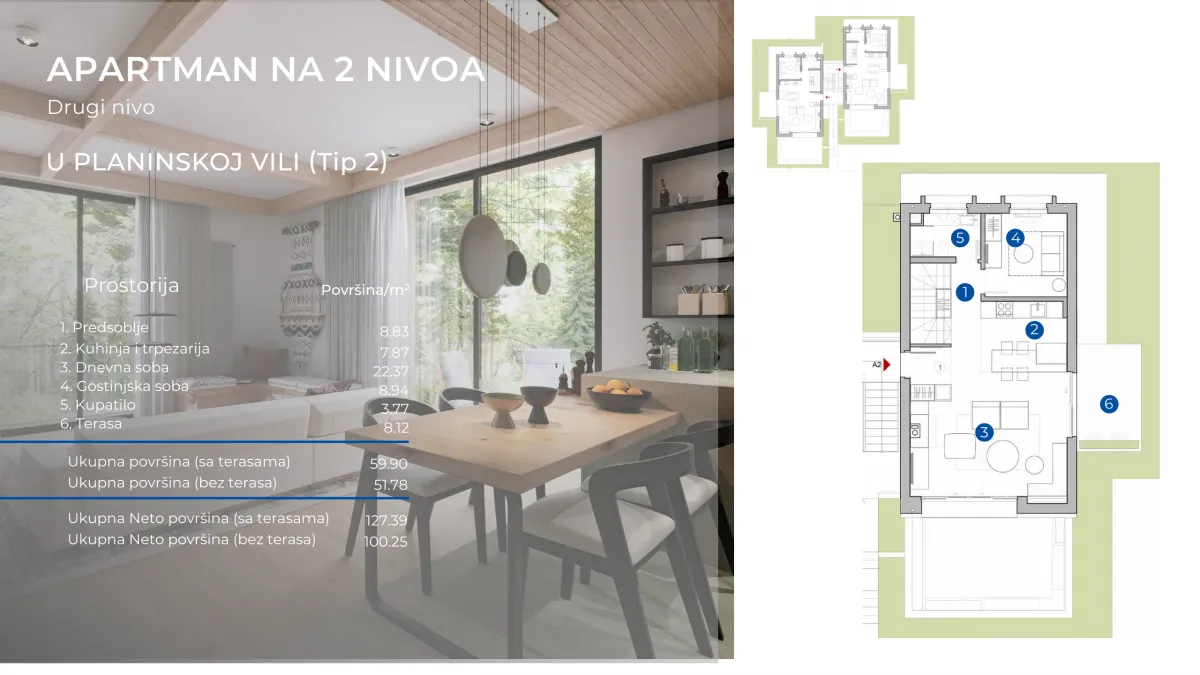 Sale, three bedroom apartment, 127m², Kolašin, Crna Gora