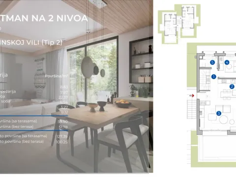 Sale, three bedroom apartment, 127m², Kolašin, Crna Gora - image 2