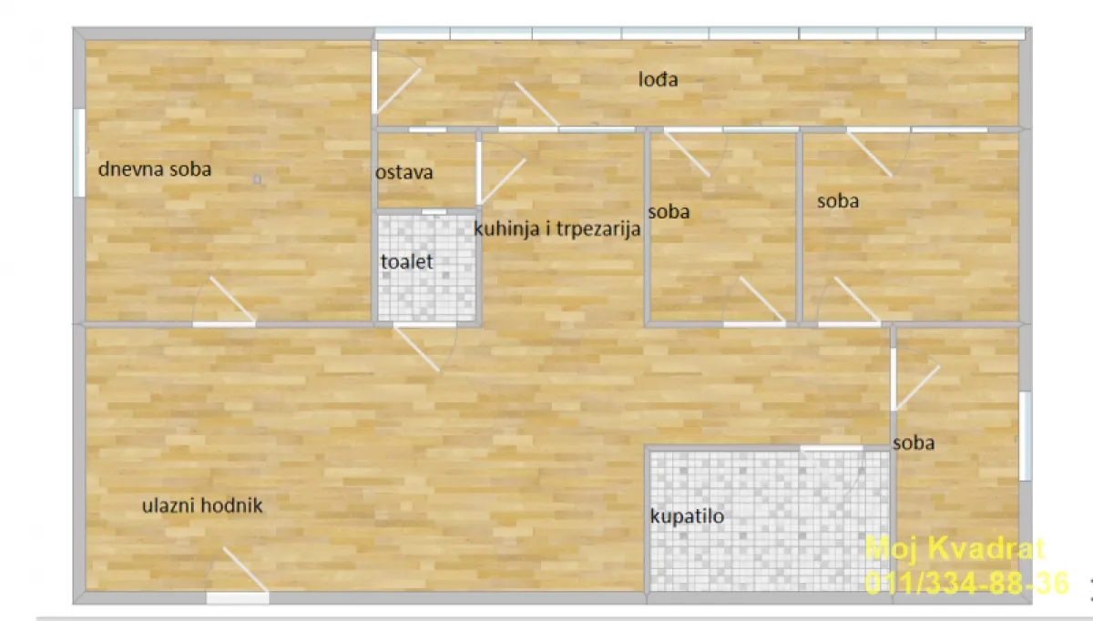 Sale, four bedroom apartment, 104m², Gradska Bolnica, Zvezdara Sve Podlokacije