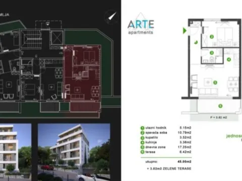 Prodaja, jednosoban stan, 45m², Tivat, Crna Gora - image 2