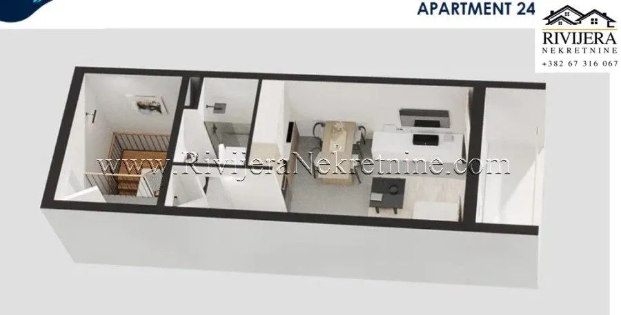 Prodaja, stan, 29m², Tivat, Crna Gora
