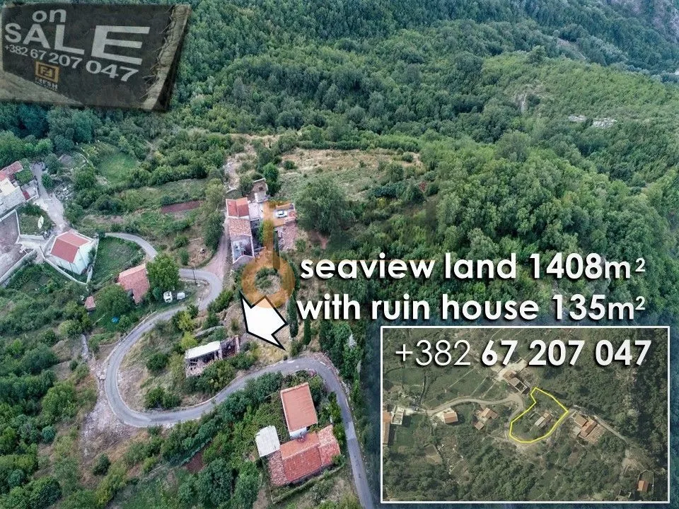 Prodaja, plac, 1408m², Budva, Crna Gora