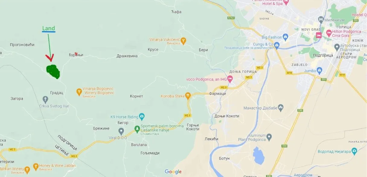 Prodaja, plac, 44247m², Podgorica, Crna Gora