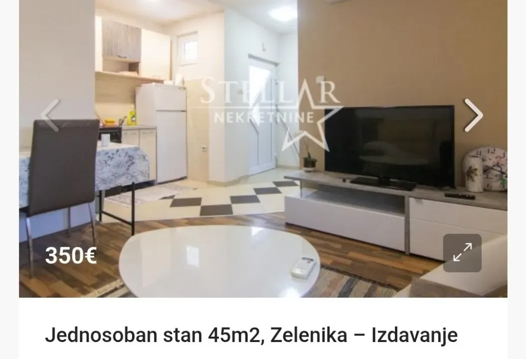 Izdavanje, stan, 45m², Zelenika, Podgorica
