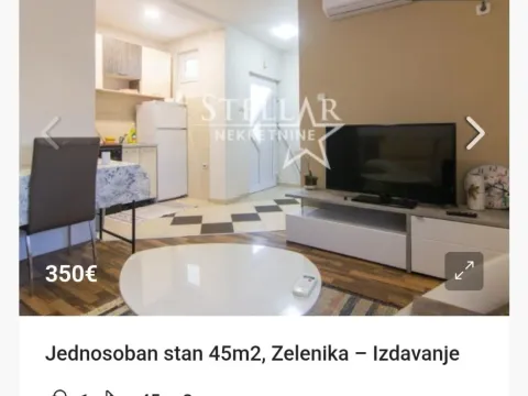 Izdavanje, stan, 45m², Zelenika, Podgorica - image 1