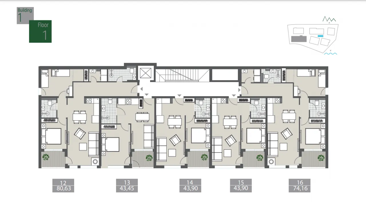 Sale, two bedroom apartment, 83m², Tivat, Crna Gora