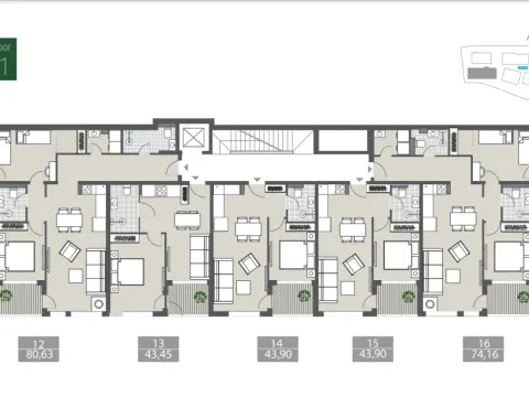 Prodaja, dvosoban stan, 83m², Tivat, Crna Gora - image 9