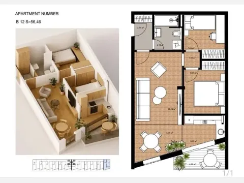 Prodaja, dvosoban stan, 56m², Bečići, Budva - image 5