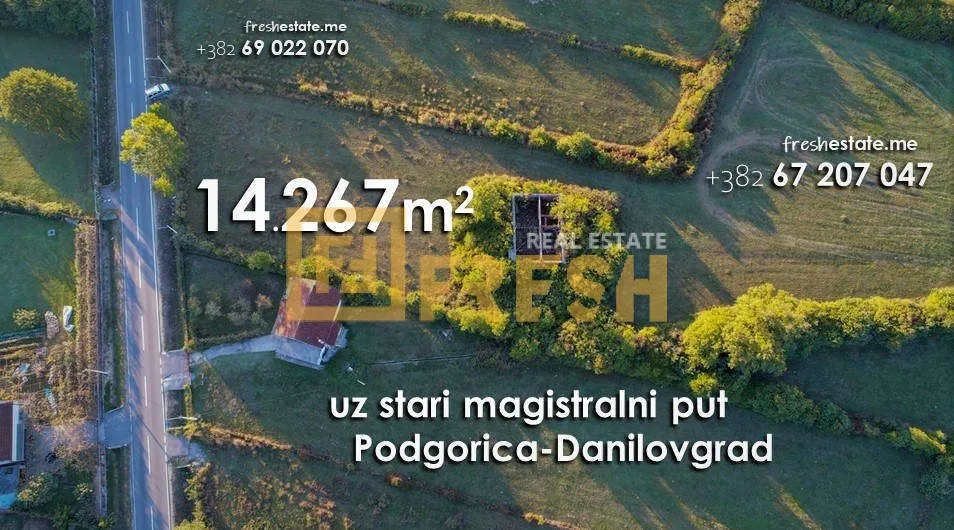 Prodaja, plac, 14261m², Danilovgrad, Crna Gora