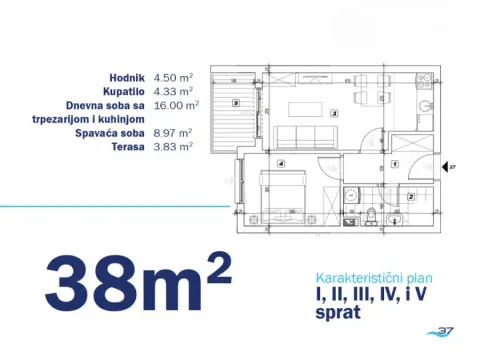 Prodaja, stan, 38m², Bečići, Budva - image 3