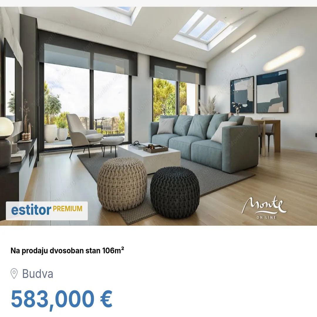 Sale, two bedroom apartment, 106m², Budva, Crna Gora