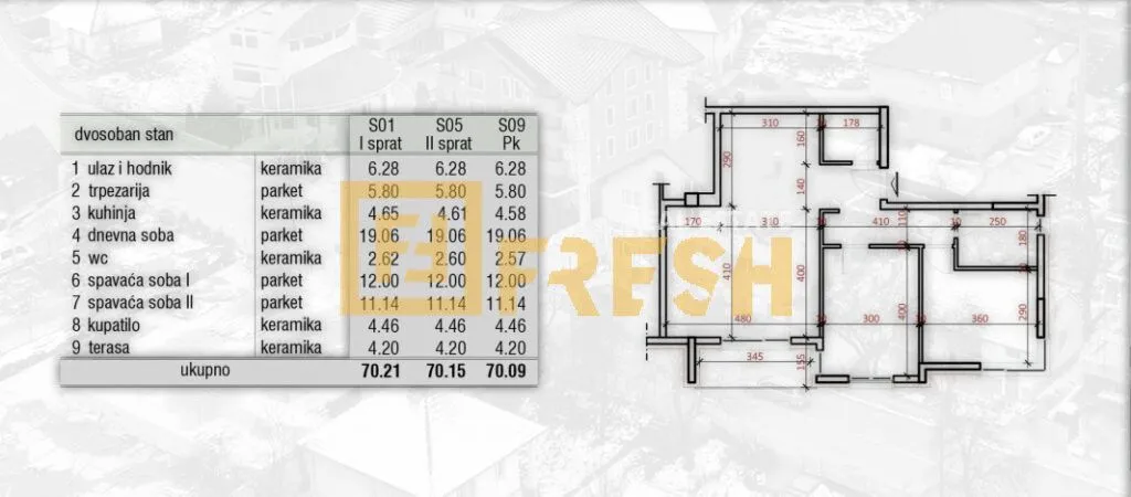 Sale, two bedroom apartment, 70m², Kolašin, Crna Gora