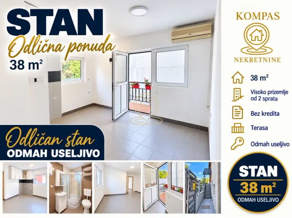 Sale, one bedroom apartment, 38m², Altina, Beograd