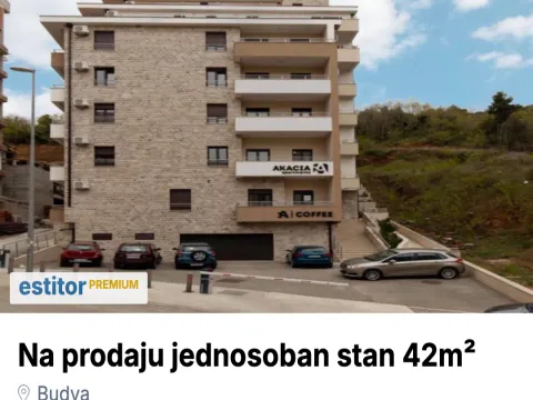 Sale, one bedroom apartment, 42m², Budva, Crna Gora - image 1