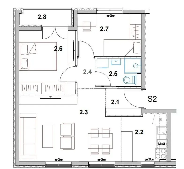 Prodaja, trosoban stan, 51m², Palilula Sve Podlokacije, Beograd