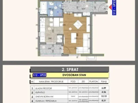 Prodaja, dvosoban stan, 59m², Zabjelo, Podgorica - image 1