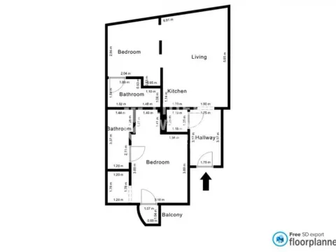 Rent, two bedroom apartment, 54m², Zvezdara Sve Podlokacije, Beograd - image 12