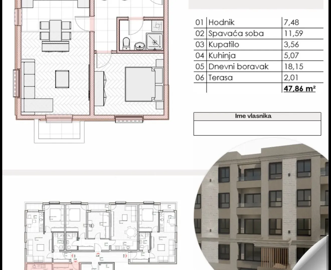 Prodaja, jednosoban stan, 41m², Zabjelo, Podgorica