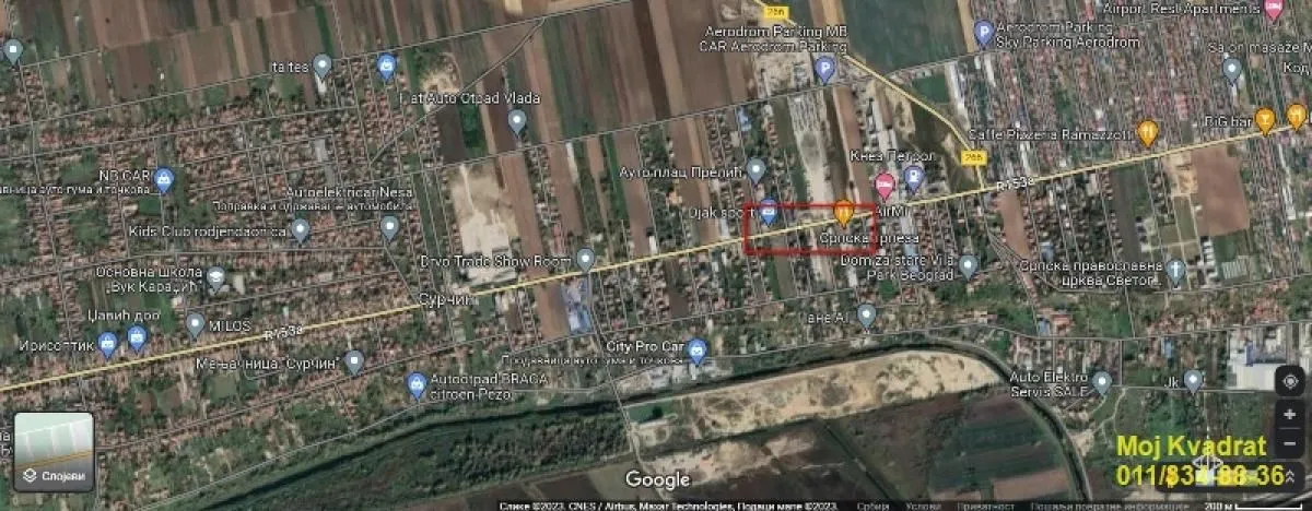 Izdavanje, plac, 2000m², Surčin, Beograd