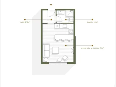 Prodaja, stan, 26m², Zabjelo, Podgorica - image 3