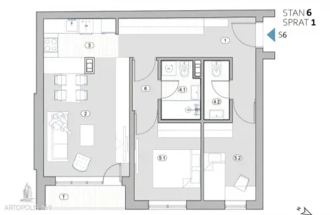 Prodaja, dvosoban stan, 64m², Surčin, Beograd - image 2