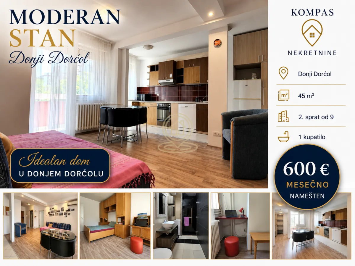 Izdavanje, dvosoban stan, 45m², Stari Grad, Beograd