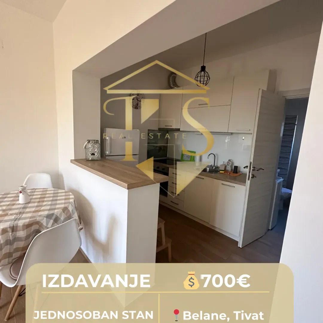 Izdavanje, jednosoban stan, 40m², Centar, Tivat