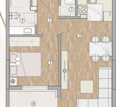 Sale, one bedroom apartment, 44m², Pantelej, Niš - image 2