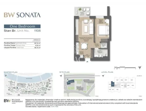 Sale, two bedroom apartment, 49m², Savski Venac, Beograd - image 2
