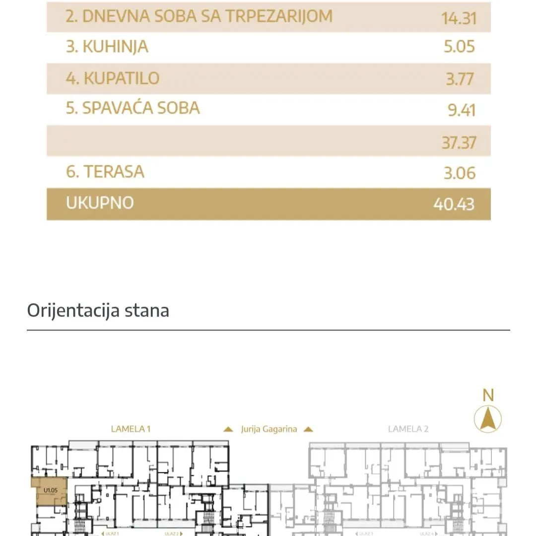 Sale, two bedroom apartment, 40m², Novi Beograd Blok 25, Novi Beograd Sve Podlokacije
