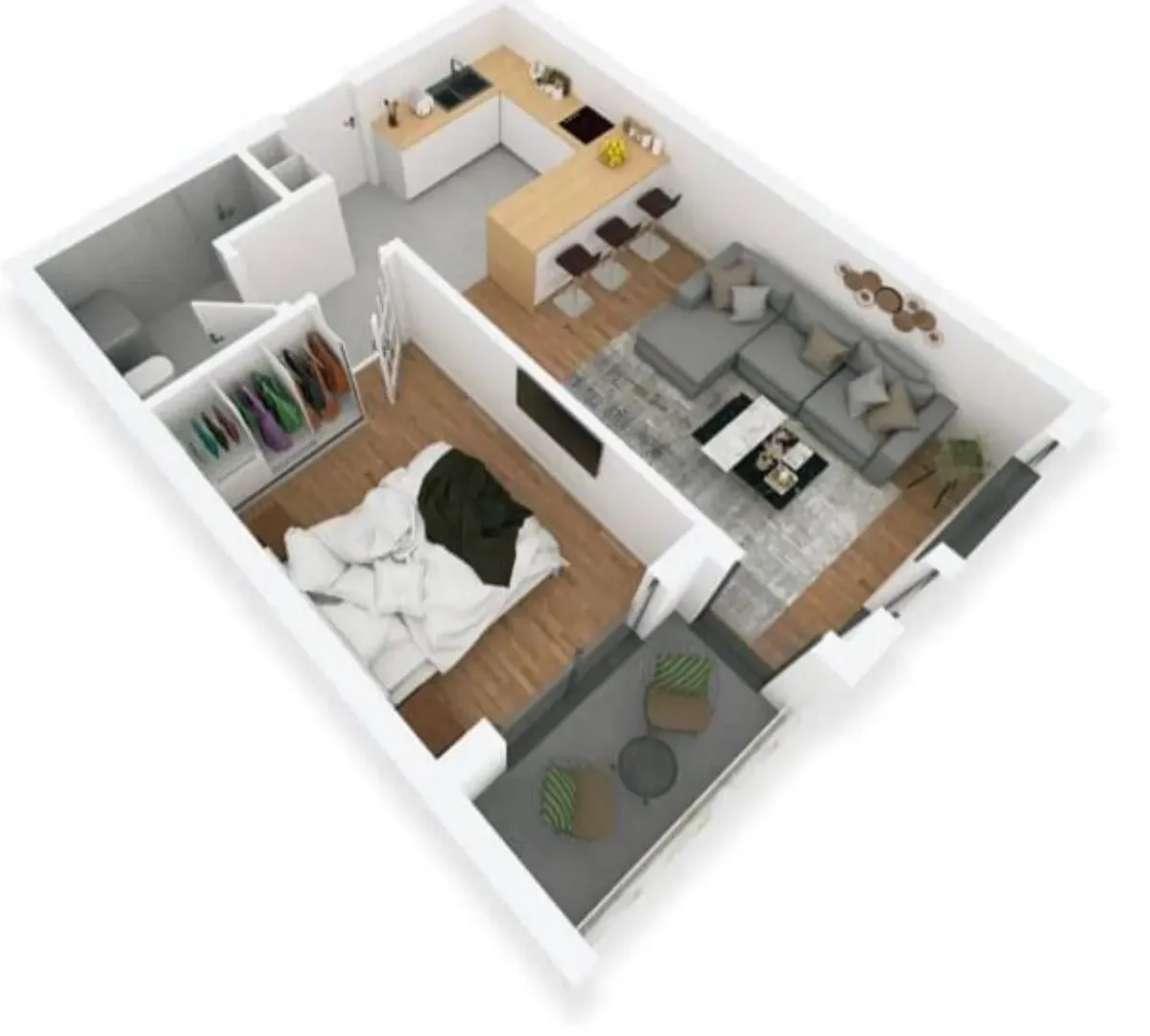Prodaja, jednosoban stan, 49m², Centar, Bar