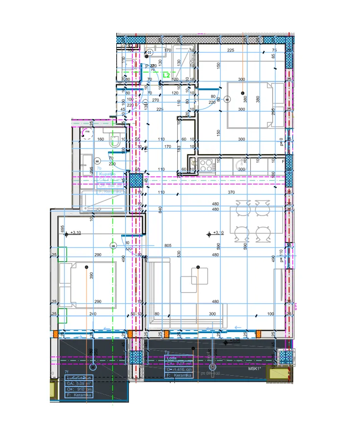 Prodaja, dvosoban stan, 76m², Topla, Herceg Novi