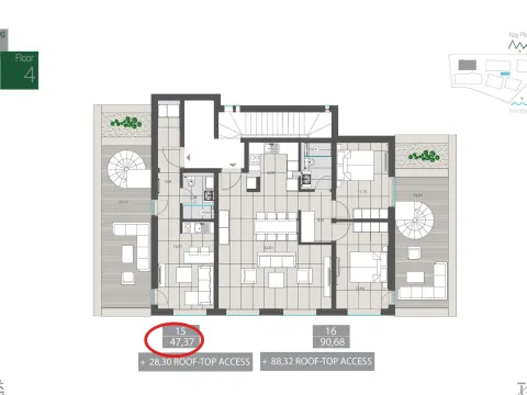 Sale, studio apartment, 47m², Centar, Tivat - image 7